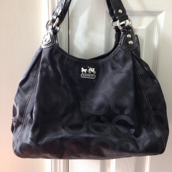 Black Coach logo purse