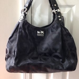 Black Coach logo purse