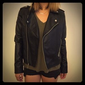 NWOT Adidas Original Women's Faux Biker Jacket