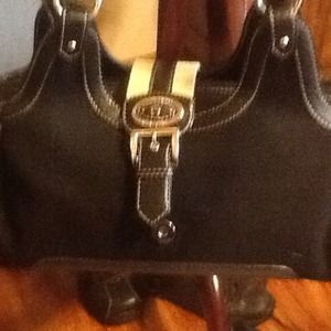 AiGNER Handbag /canvas ,Leather