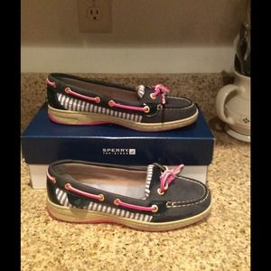 Reduced!! Angelfish Navy Stripe Sperrys!!