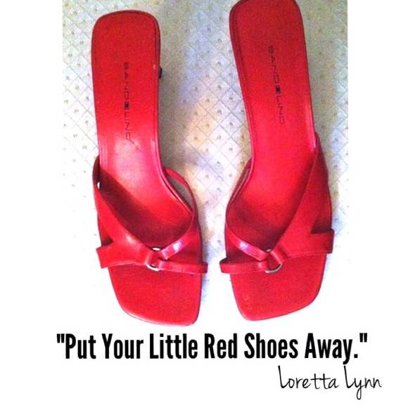 Red Leather Bandolino Sandals