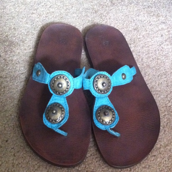 Turquoise Sandals NEVER WORN