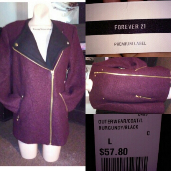 Forever 21 burgundy jacket