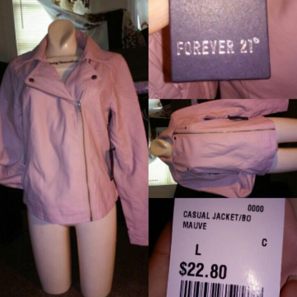 Forever 21 pink leather jacket