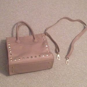 Bags - Nude Pebbled Leather Studded Bag! Bags - Nude Pebbled Leather Studded Bag!