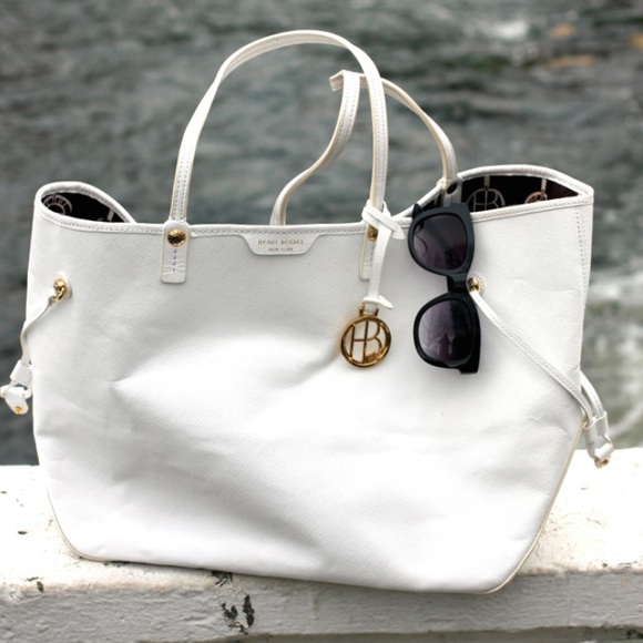 White Henri Bendel Leather Tote