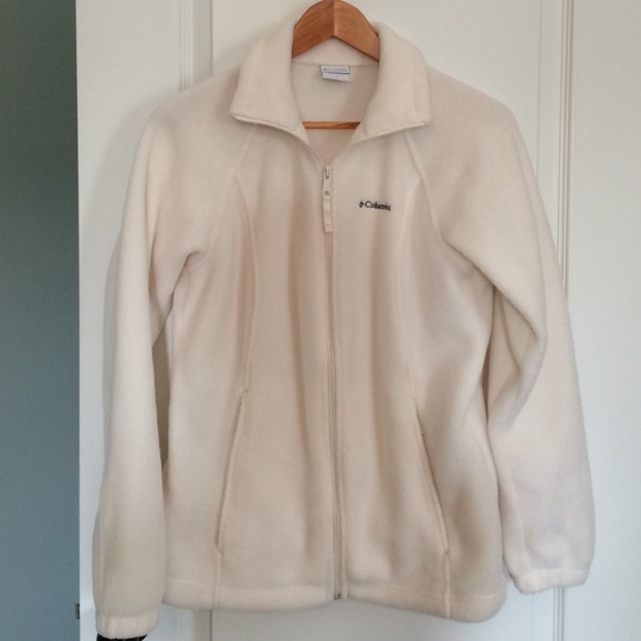 Cream fleece zip up jacket ON HOLD