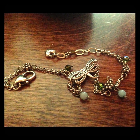 Beaded dragonfly anklet from Brighton