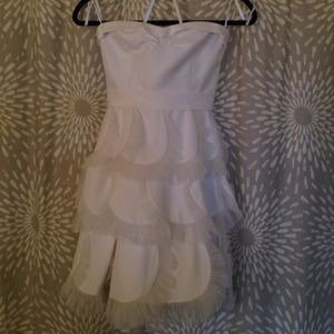 *PRICE REDUCED!! BCBG layered white dress