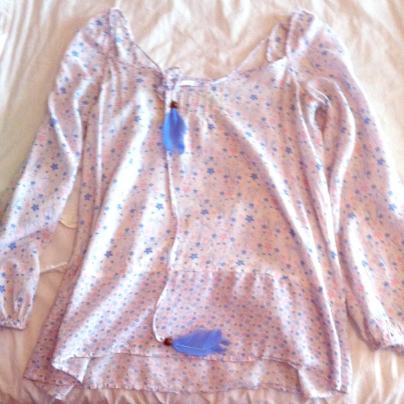 White flower blouse