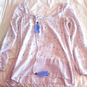 White flower blouse