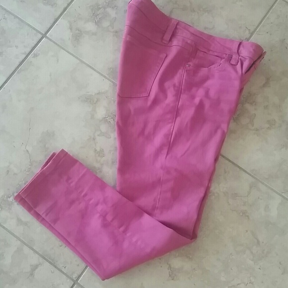 Pink CABI ankle length jeans