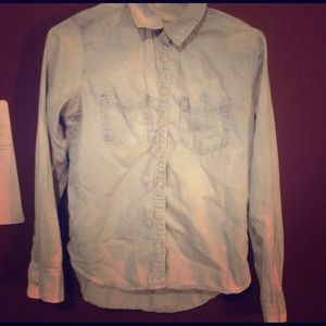 Acid/Bleach Wash Chambray Shirt