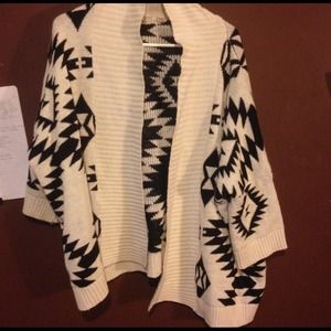 Cream & Black Aztec Cardigan