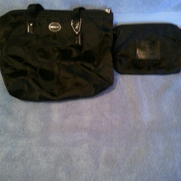 Coach bag and makeup bag
