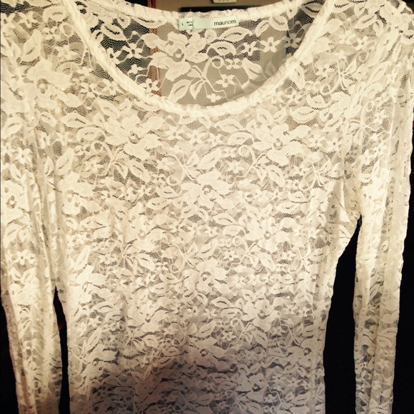 Lace white top