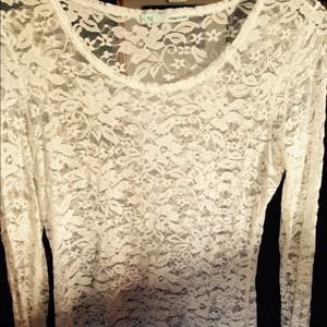Lace white top