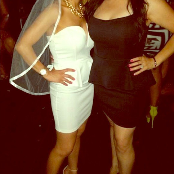 Small ivory peplum dress! Very sexy!