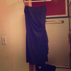 Black strapless dress