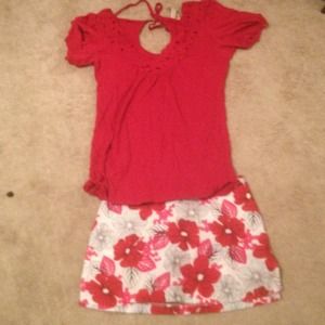 Shirt and skorts