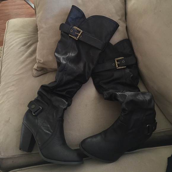 Knee high brown boots