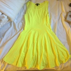 forever 21 neon yellow dress