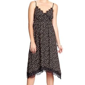 Old Navy floral slip dress with lace trim
