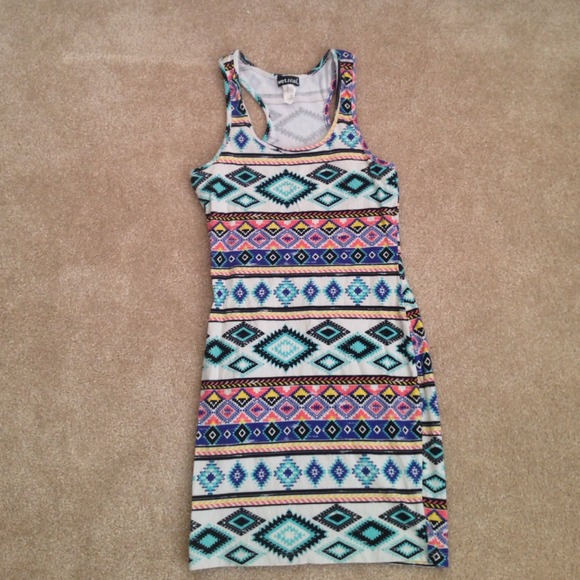 Tribal print body con dress!