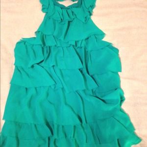 Kelly Green Jaloux brand Chiffon Halter Top