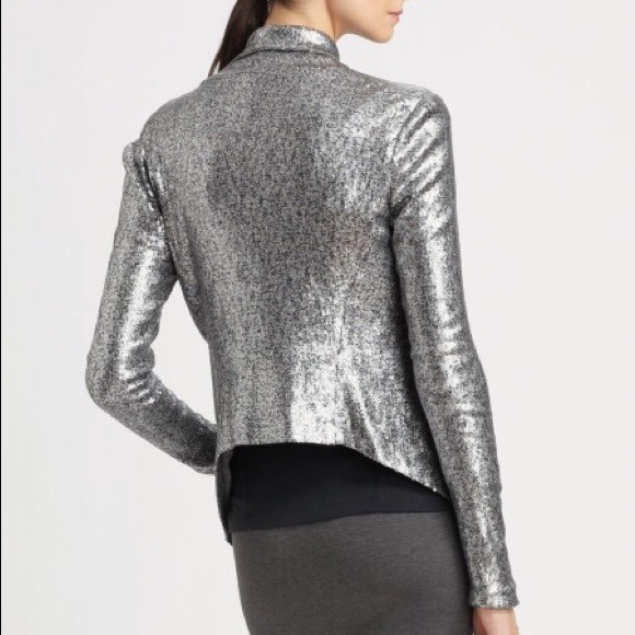 Donna Karan Silver Sequin Jacket - Picture 2 of 4