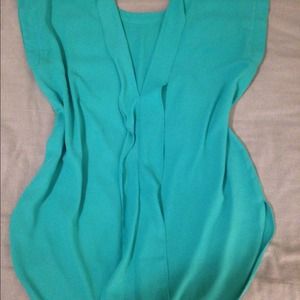 Forever 21 Teal w Navy detail top