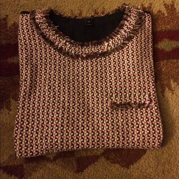 J Crew tweed front tee