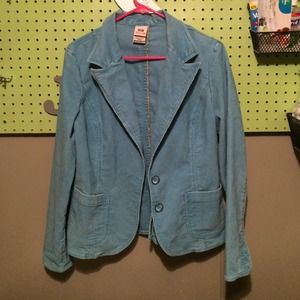 Teal corduroy blazer