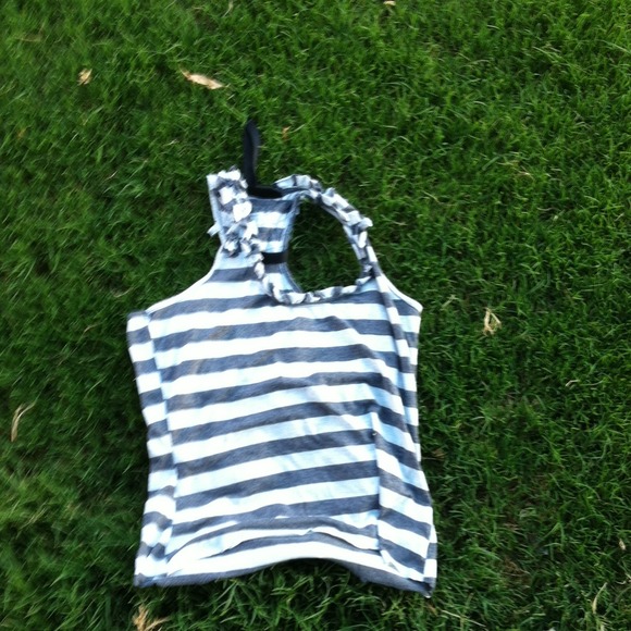 Dark and light grey stripped tank top