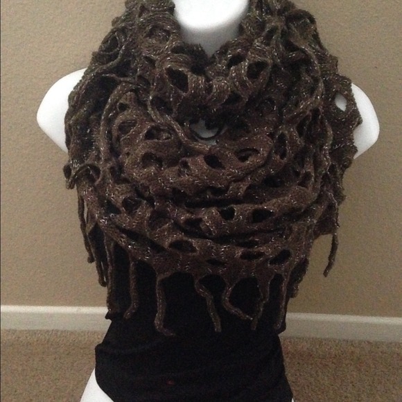 Dark green shimmery scarf