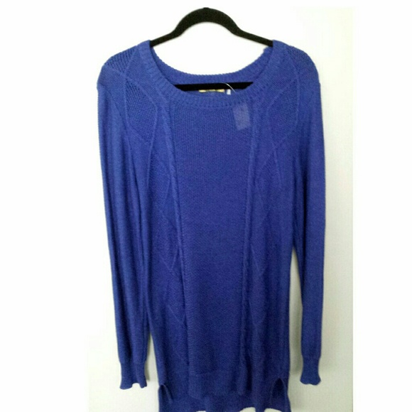 Classic Blue Sweater/Sweaterdress Cable Knit