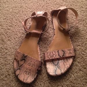 Classified Pink Snake Skin (Fake) Sandals