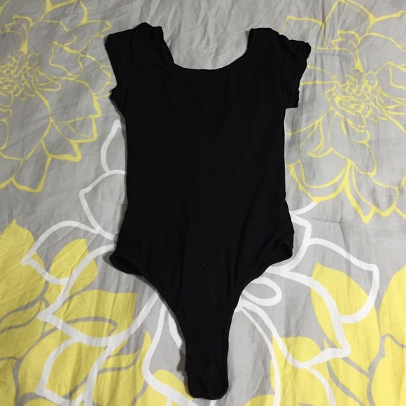 Black cotton leotard