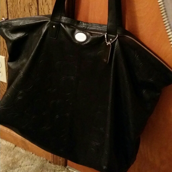 Coach leather tote