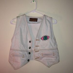 Vintage Bleached Denim Vest