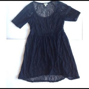 Baby Doll Lace Black Dress