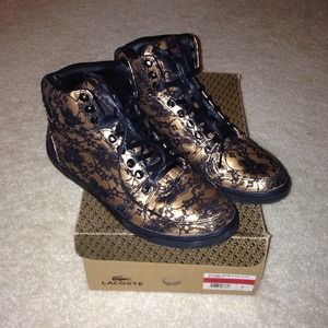 MTTM X LACOSTE COLLAB BLACK LACE SNEAKERS SZ7