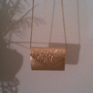 Small gold evening bag