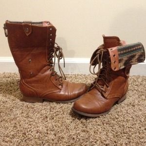 Brown Combat Boots
