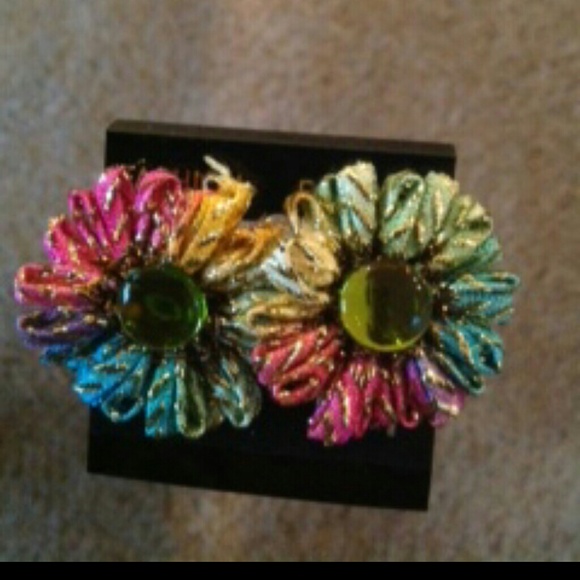 Handemade multi color earrings - Picture 1 of 1