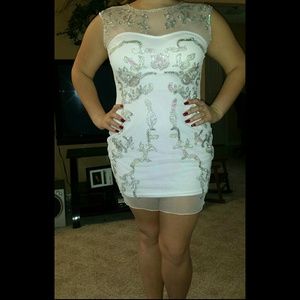 Embellished white dress