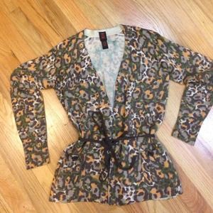 Leopard print cardigan