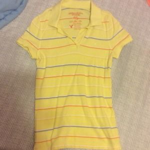 Yellow Striped Polo Shirt