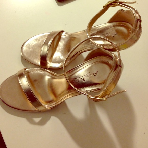 Gold strappy sandals